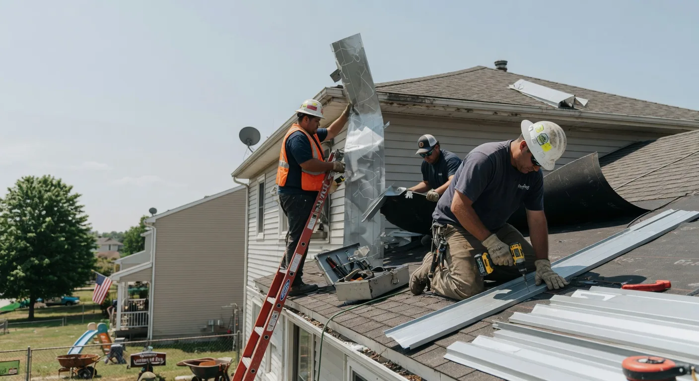 Storm Damage Metal Roof Repair in Minersville, PA